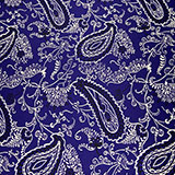 Bright blue paisley