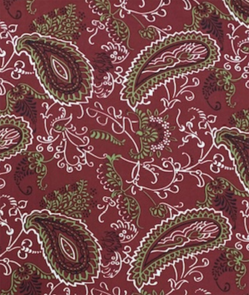 Paisley on Burgandy